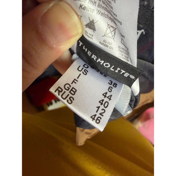 Toni Sailer Quilted Hooded Jacket Brown Metallic Ski Snowboard Womens Size 38 - Picture 11 of 13